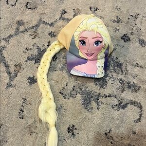Disney Frozen Elsa Kids Hat with Braid - Yellow and Purple